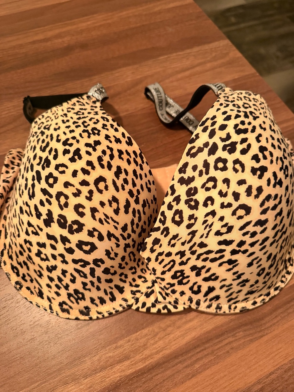 Juicy Couture Leopard Print Bra - Beige and Black